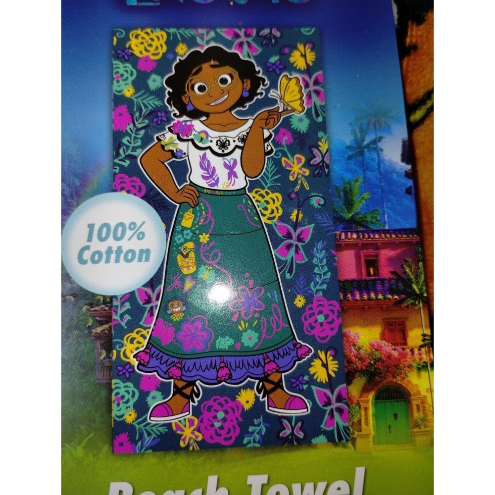 Disney Encanto Beach Towel Mirabel 100% Cotton‎ 28x58 Kids